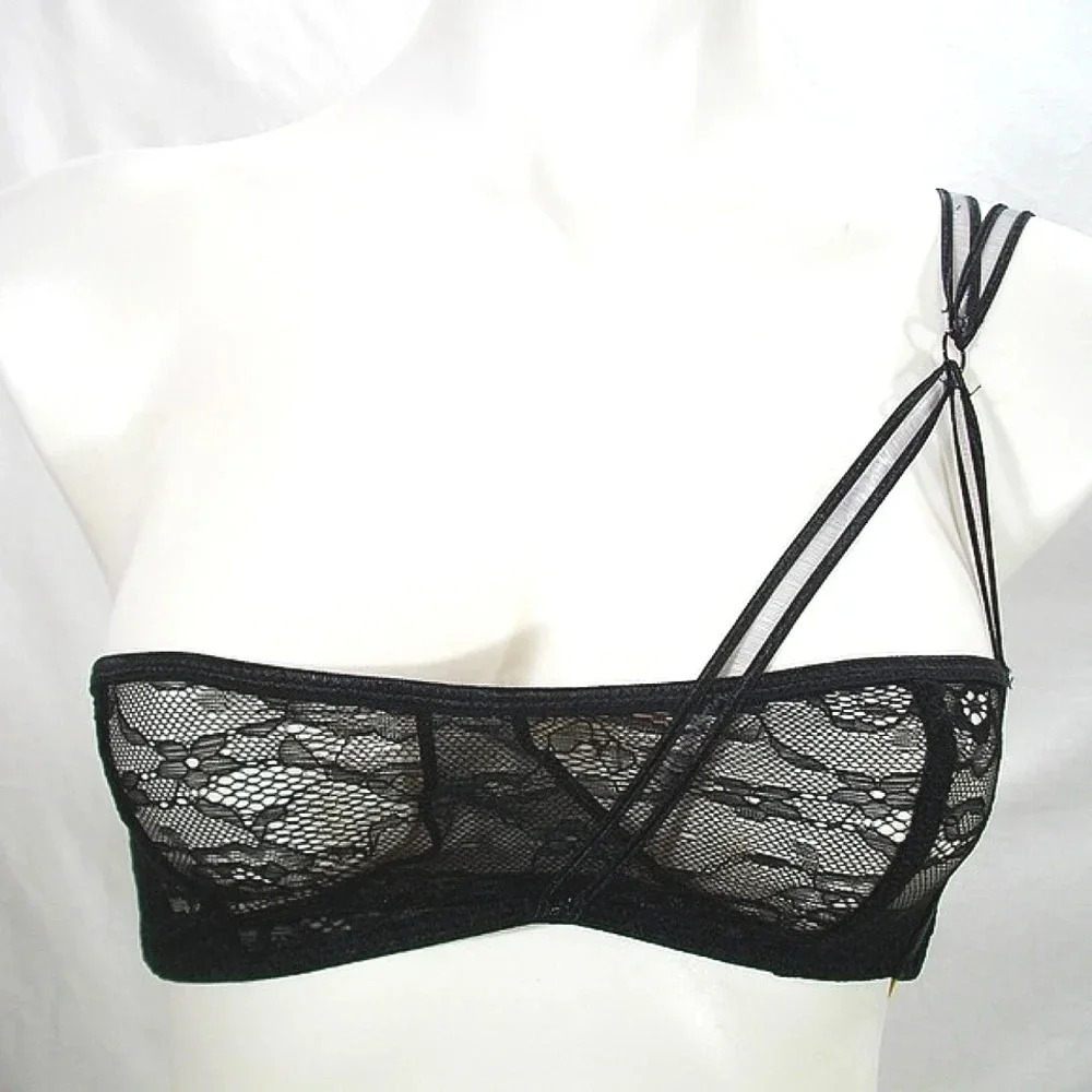 Sam Edelman Asymmetrical Semi Sheer Strappy Bralet
